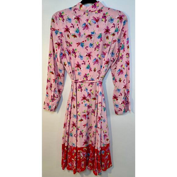 Nanette Lepore Size 6 Button down Floral Dress Western Prairie Rodeo Cottage - Picture 5 of 16